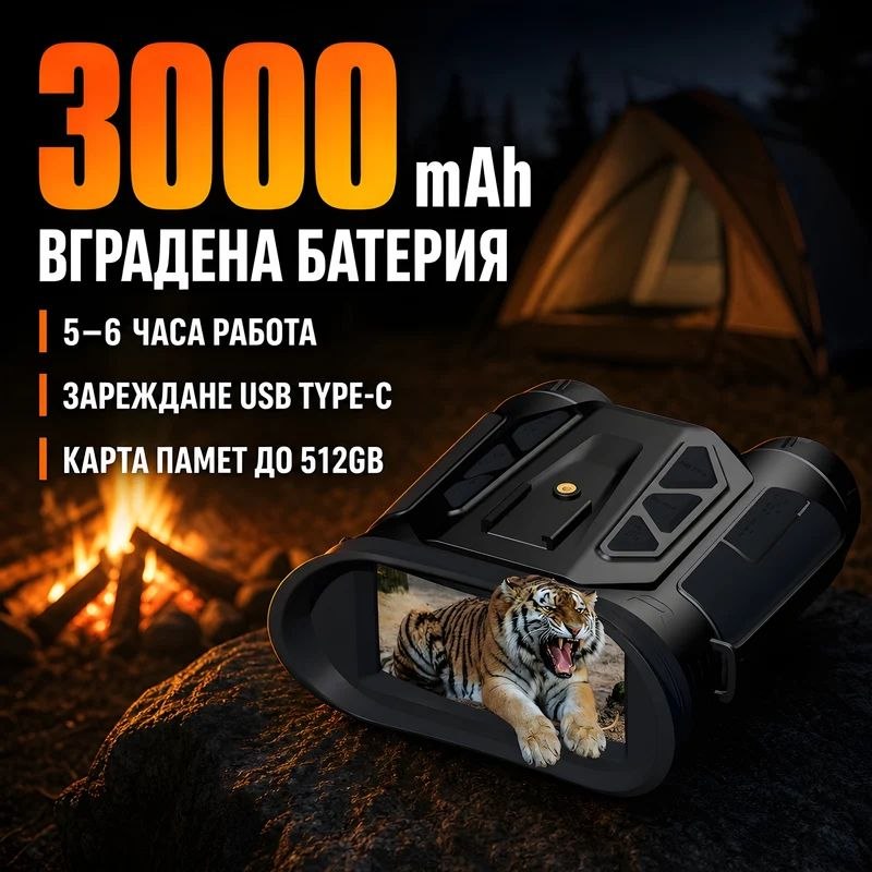Бинокъл за нощно виждане NVC900 – 4K видео, 48MP, WiFi и инфрачервено осветление