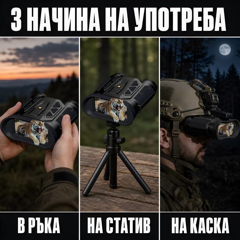 Бинокъл за нощно виждане NVC900 – 4K видео, 48MP, WiFi и инфрачервено осветление