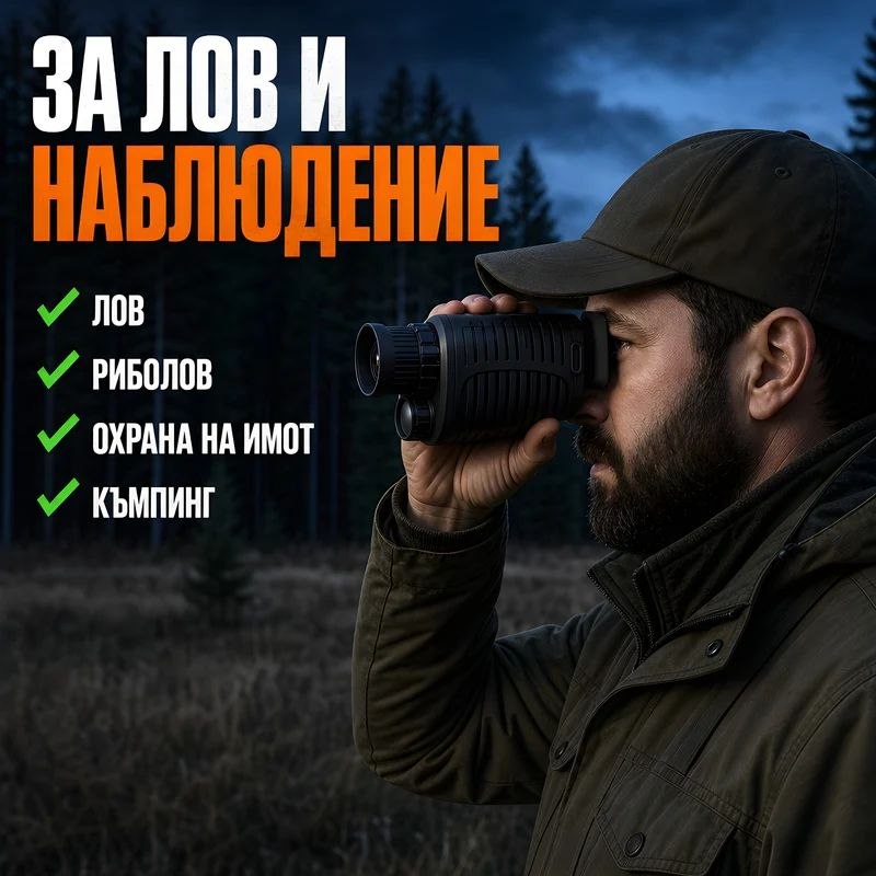 Монокъл за нощно виждане R7 – 2.5K видео, 10MP снимки и инфрачервено осветление