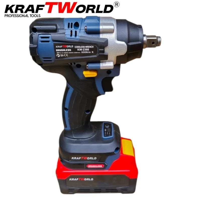 KraftWorld Акумулаторен Ударен Гайковерт 21V 4Ah – 850Nm + Куфар и 35 Части!