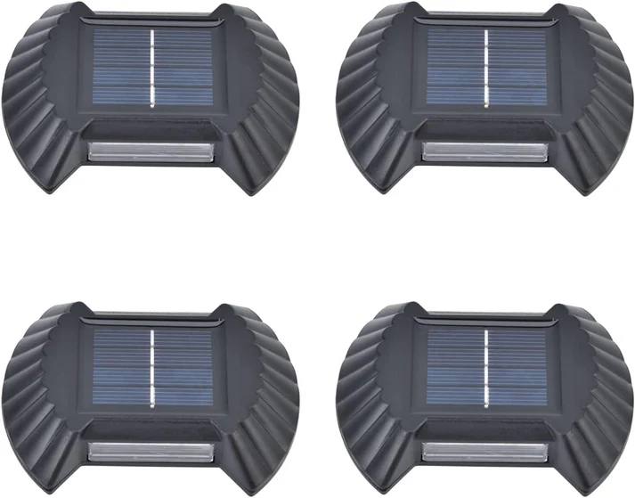 Комплект от 4 външни соларни лампи с LED , Прахоустойчиви, За Стената, Двор , Стълби