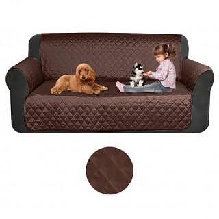 Покривало протектор за фотьойл или диван кафяв