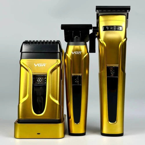 Професионален комплект 3 в 1 Машинка за подстригване, тример и електрическа самобръсначка VGR V-694