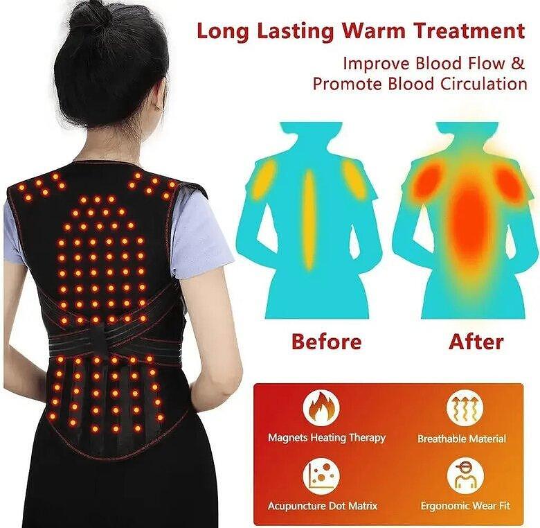 Турмалинов елек създаден по японска технология с 98 магнити и 1000 минерални нишки за болки по цялото тяло - болки в гърба, кръста, раменете и други