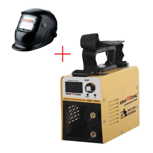 Немски инверторен електрожен KRAFTROYAL 350A + соларна маска