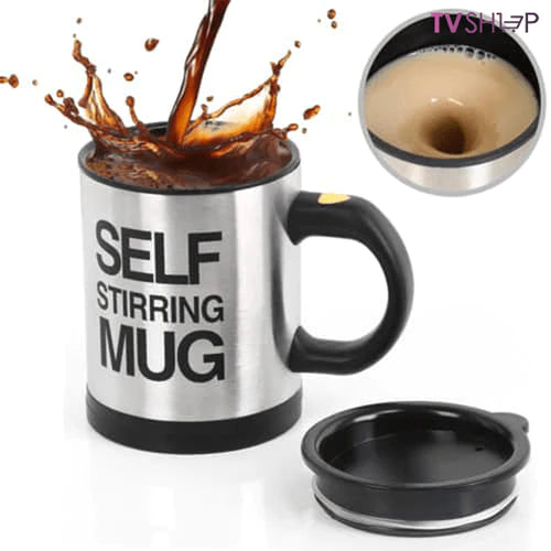 Чаша за автоматично разбъркване на кафе self stirring mug