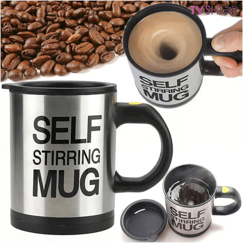 Чаша за автоматично разбъркване на кафе self stirring mug