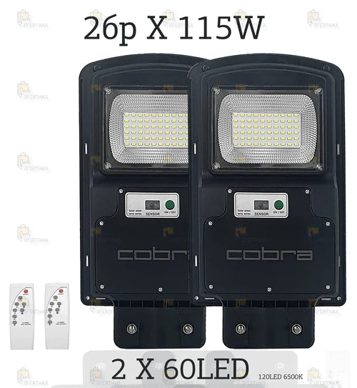 Соларна лампа cobra 115w 2бр.