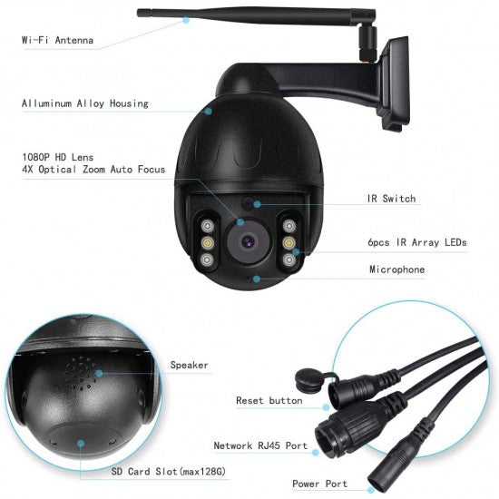 IP ВЪРТЯЩА КАМЕРА - BLACK HUNTER