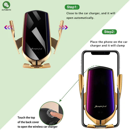 Automatic wireless стойка за кола, безжично зарядно устройство smart sensor r1, fast wireless зарядно