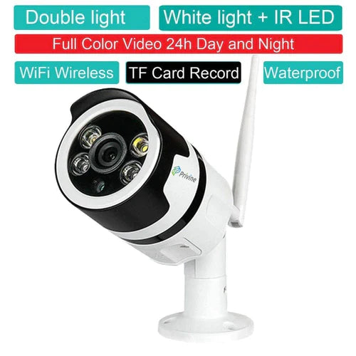 Безжична камера Privine със звук и запис в нея на SD карта + SD карта памет 64ГБ