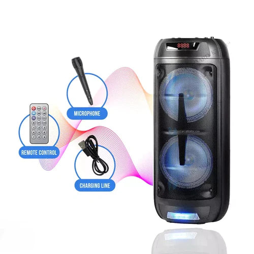 Безжична караоке тонколона 2×8 инча KTS-1199