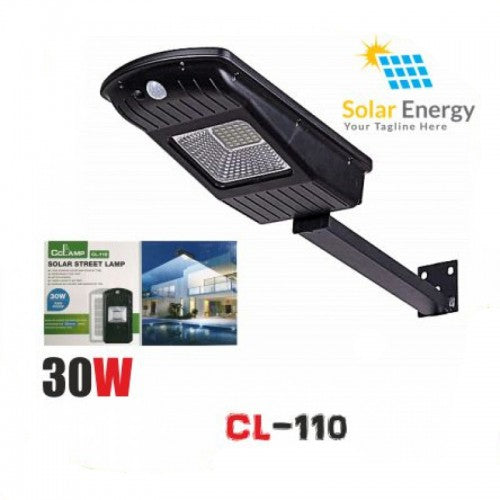 Външна LED Лампа със соларен панел CL-110 30W с датчик за движение
