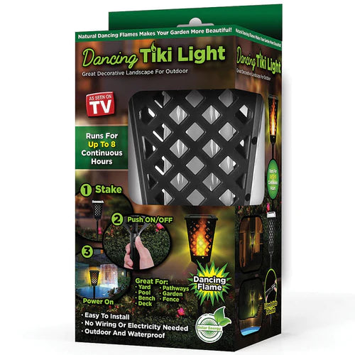 Соларна лампа фенер Dancing Tiki Light с ефект на пламък