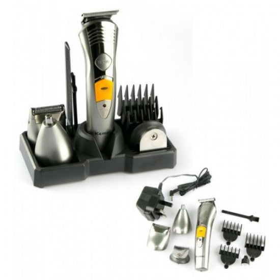 БЕЗЖИЧЕН ТРИМЕР ЗА КОСА И БРАДА KEMEI 7 В 1