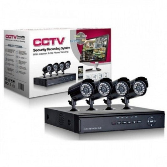 ПЪЛЕН ПАКЕТ - DVR + 4 КАМЕРИ - KIT КОМПЛЕКТ ЗА ВИДЕОНАБЛЮДЕНИЕ