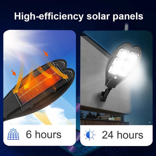Соларна улична лампа Cob 1200w със стойка и дистанционно 2БР.