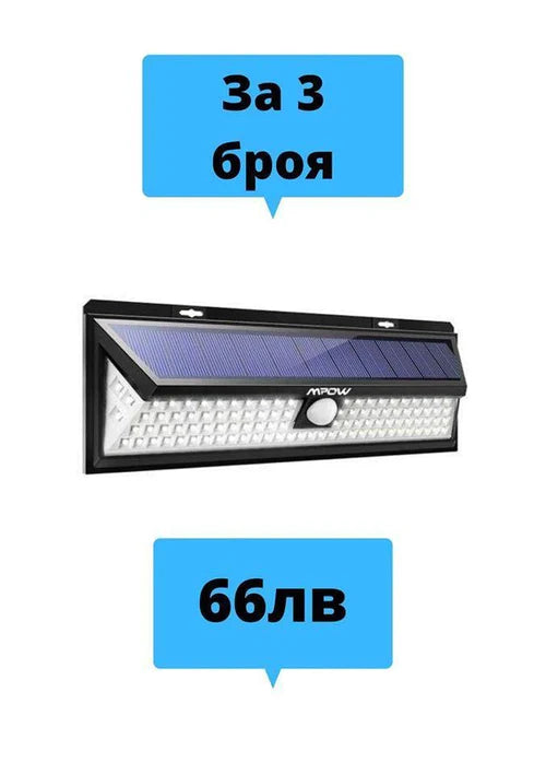 3 броя Соларна лампа LED