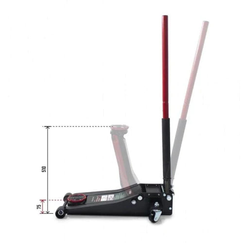 Крик хидравличен нископрофилен "крокодил" 75-510мм 3 тона RockForce